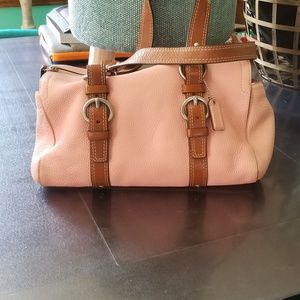 Light blush pink Coach shoulder bag